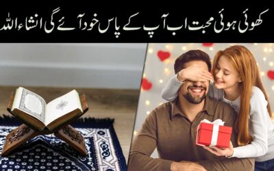 Khoi Hui Mohabbat Wapis Pane Ka Amal